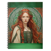 Carnet de spirale de fille celtique