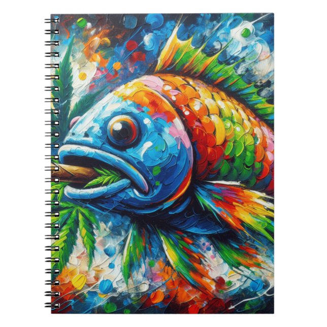 Carnet de spirale de poisson coloré (Devant)