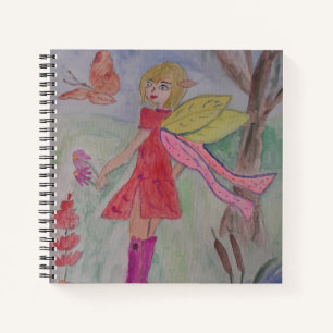 Carnet de spirale fée papillon