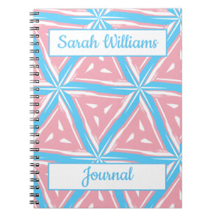 Carnet de spirale Motif du triangle Trans Pride