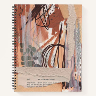 Carnet de spirale multimédia mixte d'inspiration v