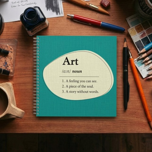 Carnet de style de dictionnaire d'art & Cahier de  (Fully customizable spiral notebook sketchbook for art lovers)
