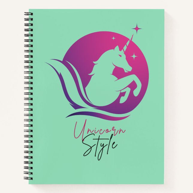 Carnet de style unique magique unicorne (Devant)