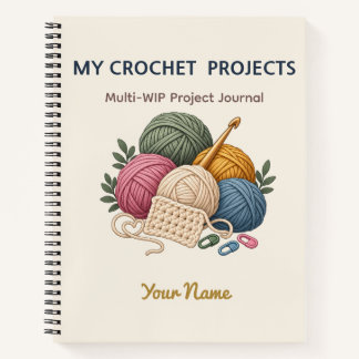 Carnet de suivi de projet de crochet personnalisé