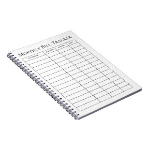 Carnet de suivi des factures mensuelles