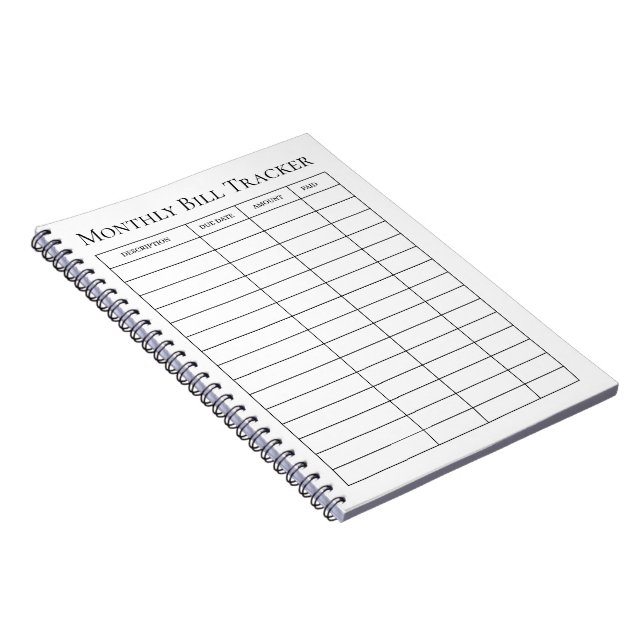 Carnet de suivi des factures mensuelles (Côté Droit)