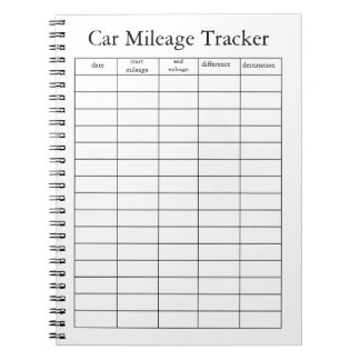 Carnet de suivi du kilométrage de la voiture