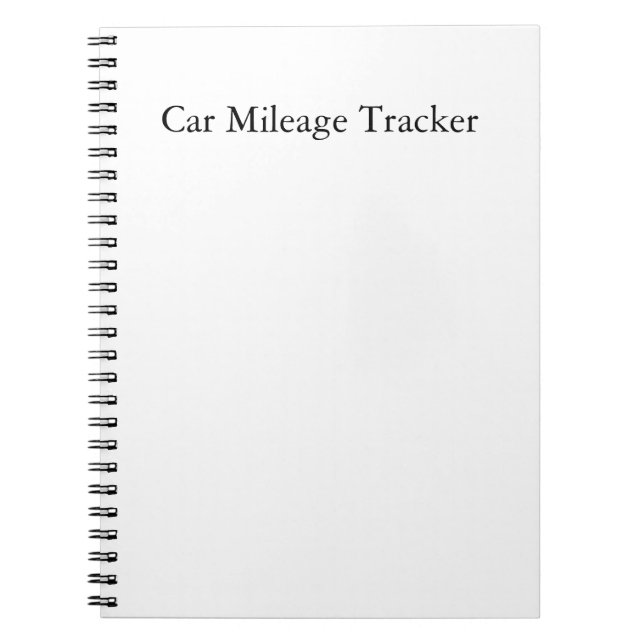 Carnet de suivi du kilométrage de voiture (Devant)