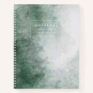 Carnet de texture d'aquarelle verte