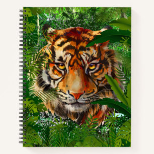 Carnet de Tigre de la Jungle - Green Tiger Art