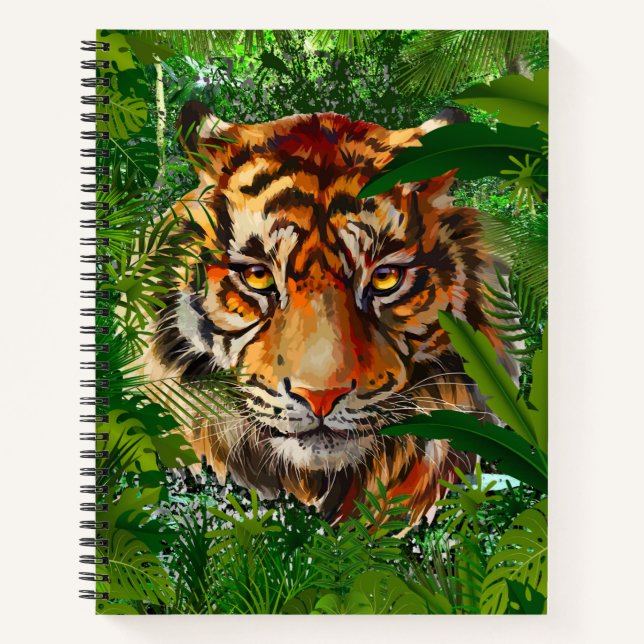 Carnet de Tigre de la Jungle - Green Tiger Art (Devant)