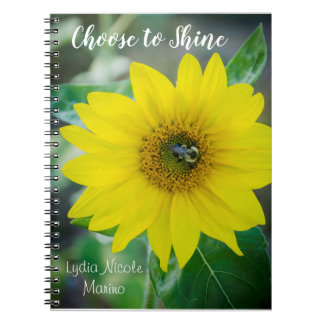 Carnet de tournesol et d'abeille (choisissez de