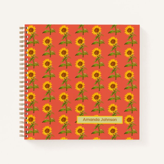 Carnet de tournesol jaune (Devant)
