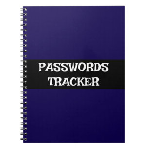 Carnet DE TRACKER MOTS DE PASSE personnalisables