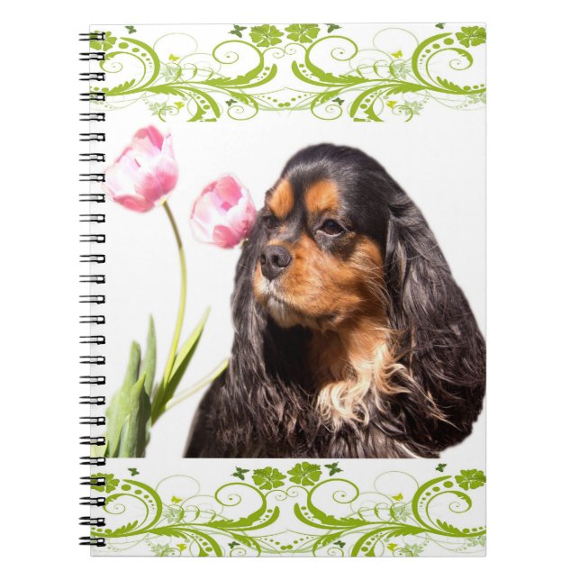 Carnet de Tulipes Spaniel Cavalier King Charles (Devant)