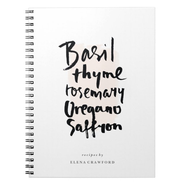 Carnet de typographie de brosse Herbes (Devant)