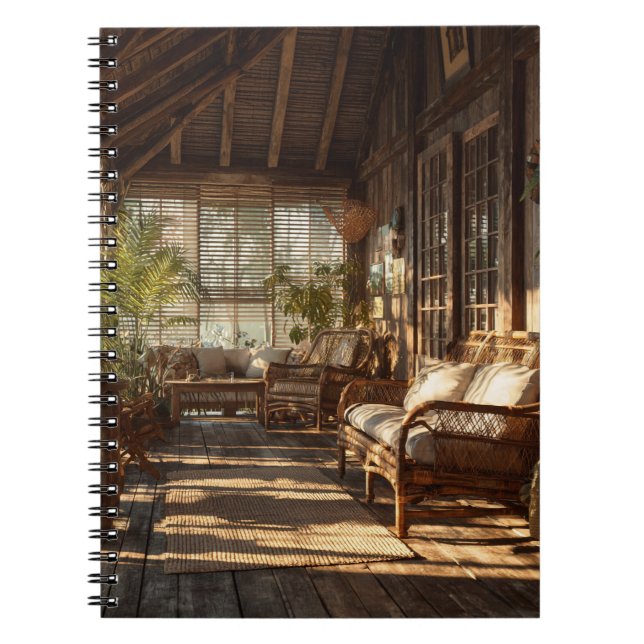 Carnet de véranda rustique éclairé (Devant)