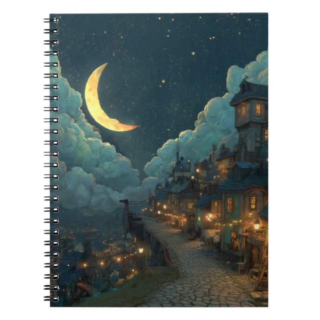 Carnet de village de Lanterne Lune Crescent (Devant)