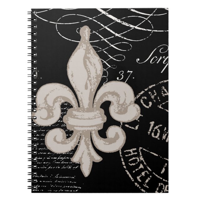 Carnet de Vintage Fleur de Lis… (Devant)