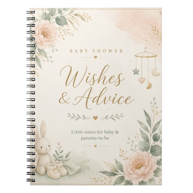 Carnet de vœux et de conseils pour Baby Shower | S (Devant)
