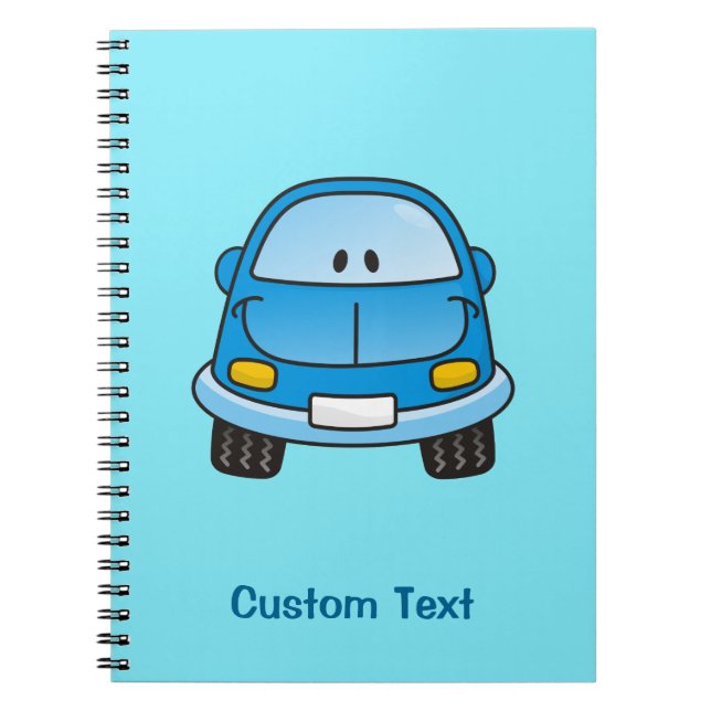 Carnet de voiture en dessin bleu (Devant)