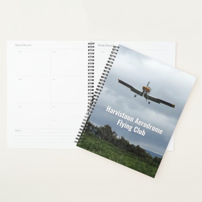 Carnet de vol de club de vol avec avion léger (Devant avec enveloppe)