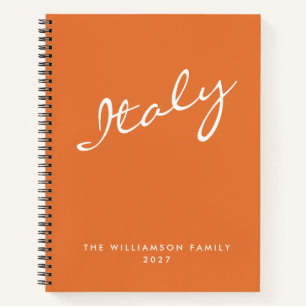 Carnet de Voyage Personnalisé Écriture Orange Mini