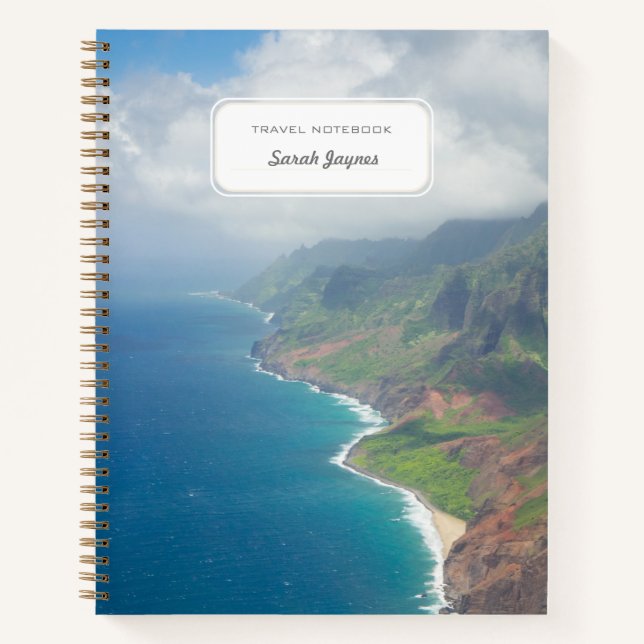 Carnet de voyage personnalisé Kauai Hawaii Beach P (Devant)