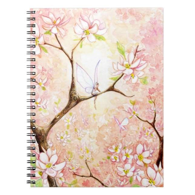 Carnet "de vue rose de fleur" (Devant)