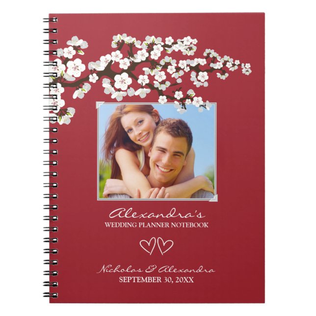 Carnet de Wedding planner Cerry Blossoms (aqua) (Devant)
