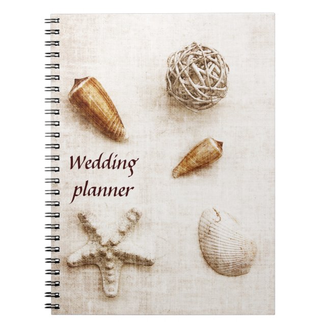 carnet de wedding planner de coquillages (Devant)