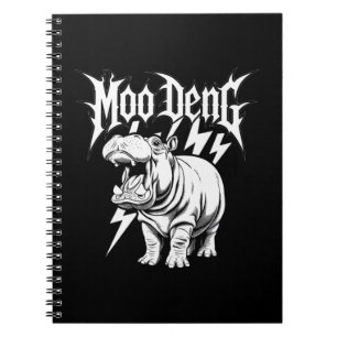 Carnet Death Metal Bébé Hippopotame Mignon Moo Deng Hippo