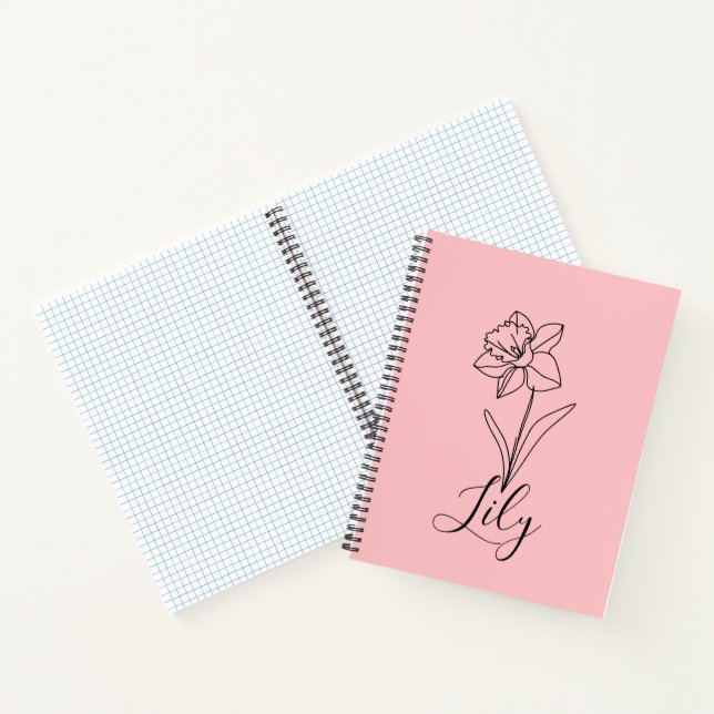 Carnet Décembre personnalisé Narcisse Cadeau Fleur de nai (Intérieur)
