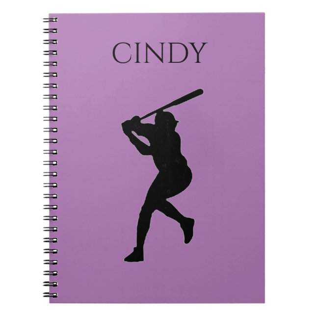 Carnet D'ÉCOLE DE BASEBALL AVEC NOM PERSONNALISÉ. (Devant)