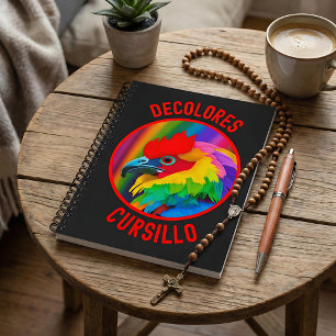 Carnet DeColores Cursillo Coq Coloré Arc-en-ciel Vif