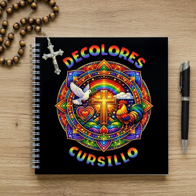Carnet DeColores Cursillo Croix Colombe Coq Mandala (Créateur téléchargé)