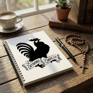 Carnet DeColores Cursillo Silhouette de Coq avec Bannière