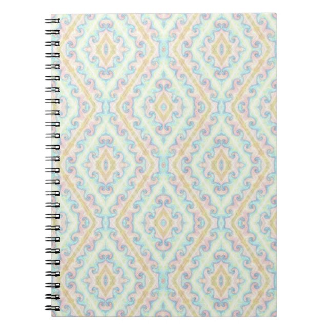 Carnet Décor beige pastel vert pastel sans charme (Devant)