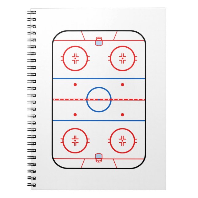 Carnet Décor de match de hockey de diagramme de patinoire (Devant)