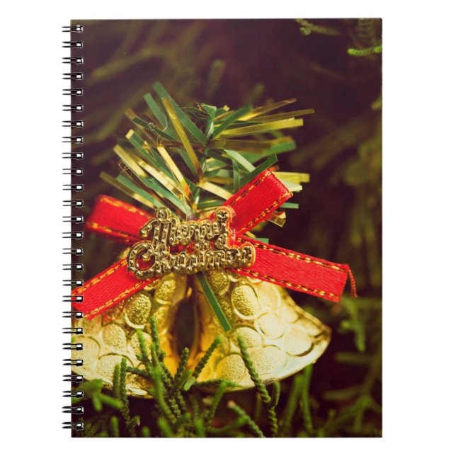 Carnet Décor de Noël avec fond d'arbre de Noël (Devant)