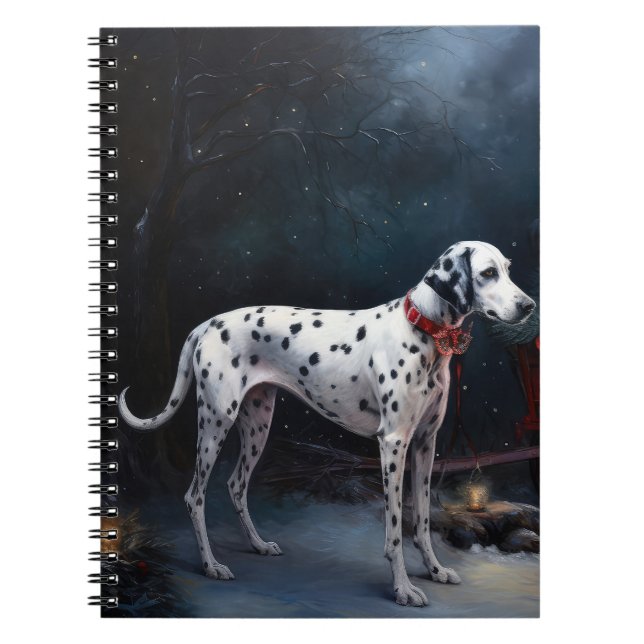 Carnet Décor de Noël Dalmatien Snowy (Devant)