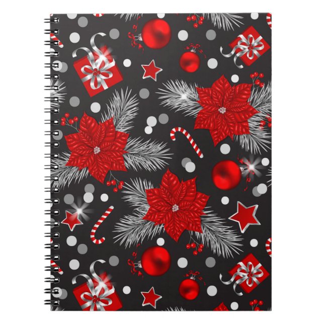 Carnet Décor de Noël Design motif (Devant)