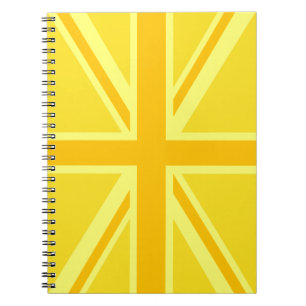 Carnet Décor du drapeau britannique de l'Union Jack jaune