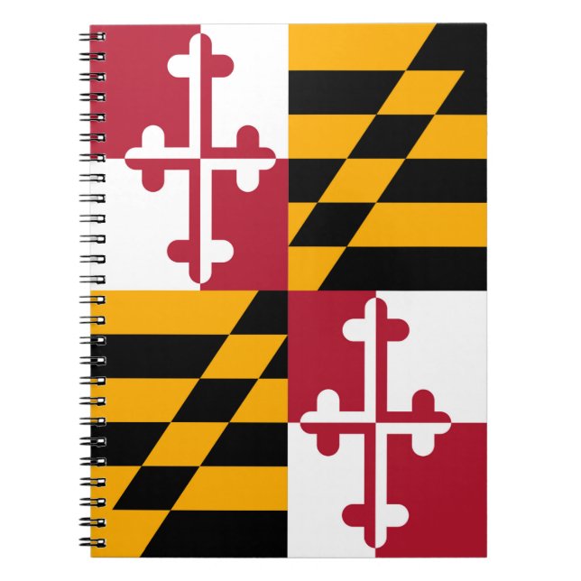 Carnet Décor élégant du drapeau de l'état du Maryland (Devant)