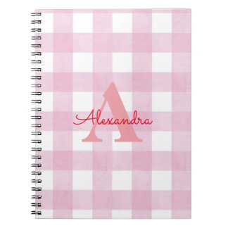Carnet Décor En vichy Rose