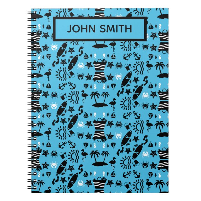Carnet Décoration de sable et de plage américaine (Devant)
