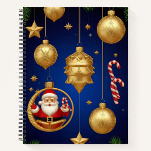 Carnet Décorations de Noël Père Noël Cadeau Festif de Fêt