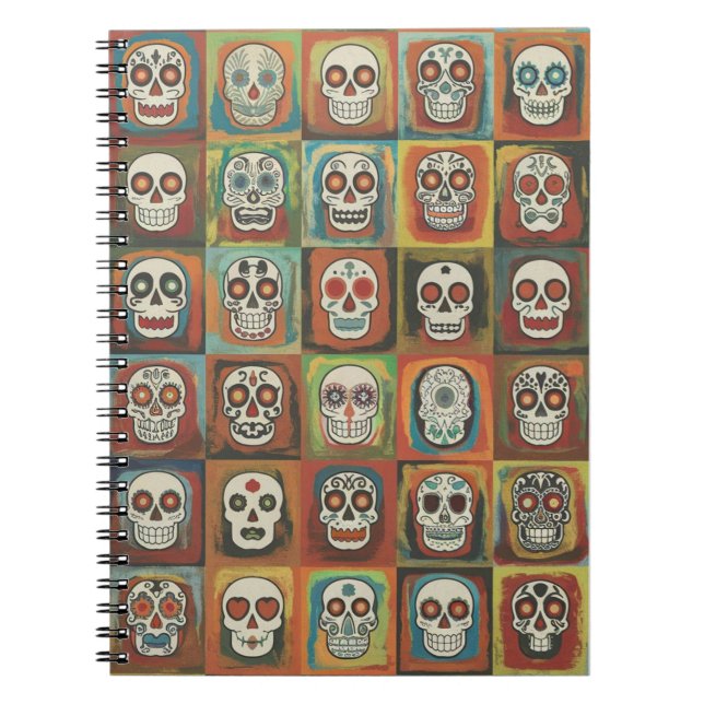 Carnet Decorative paint Skull Collection Mexican Folk (Devant)