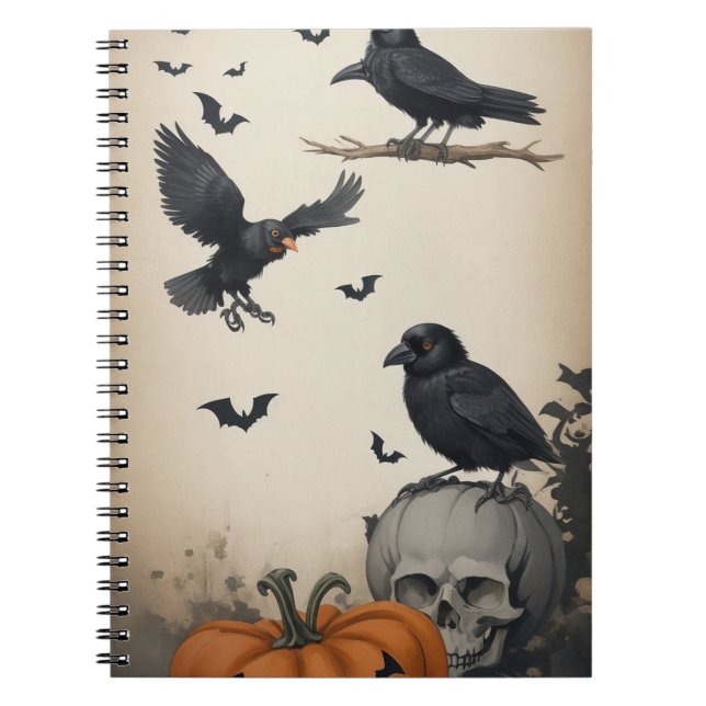 Carnet Découvrez la beauté noire d'Halloween avec notre (Devant)