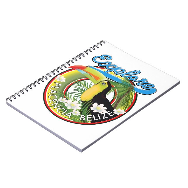 Carnet Découvrez le logo de voyage de Placencia Belize (Côté gauche)